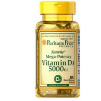 Puritans Pride Vitamin D3 100 Sofgels, 5000 IU